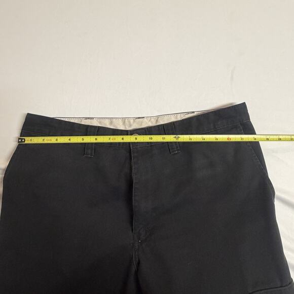 Dickies Mens Black Chino Work Pants Size 36UL Regular Fit-Cargo Zipper Pockets - Picture 12 of 14